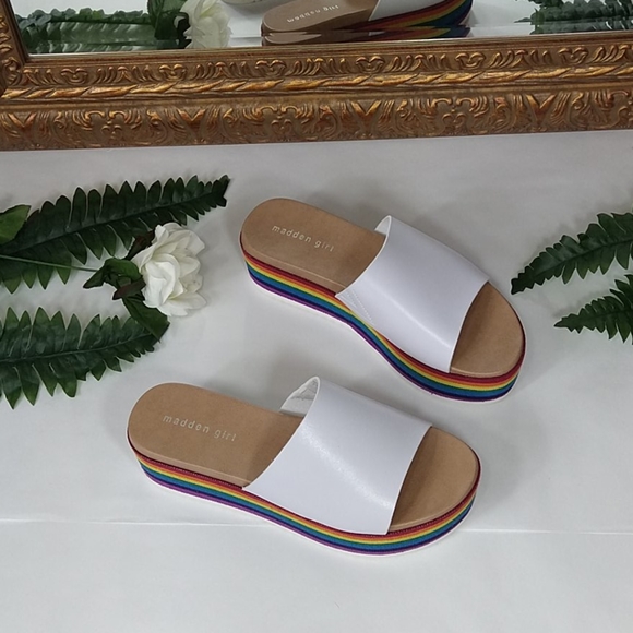 madden girl rainbow platform sandals